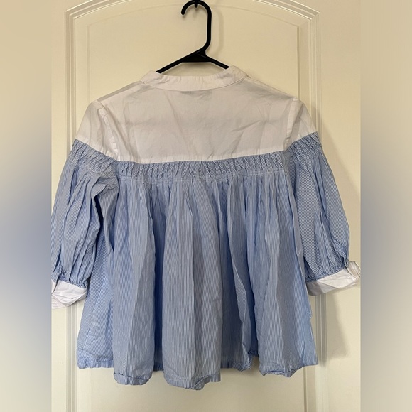 English factory striped flowy blouse-XS - Picture 2 of 9